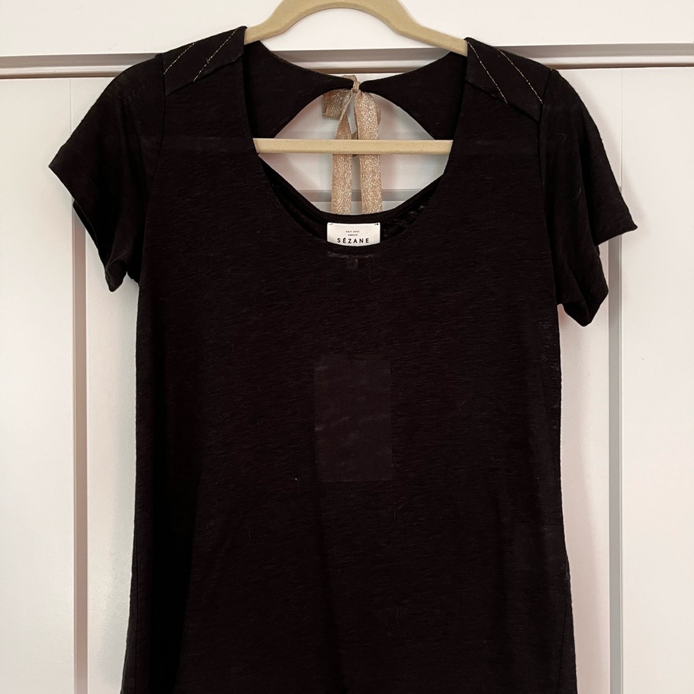 NWT Sézane Ellroy top | black | M